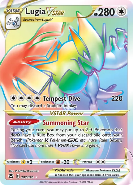 Lugia VSTAR 202/195 [Holo Rainbow]