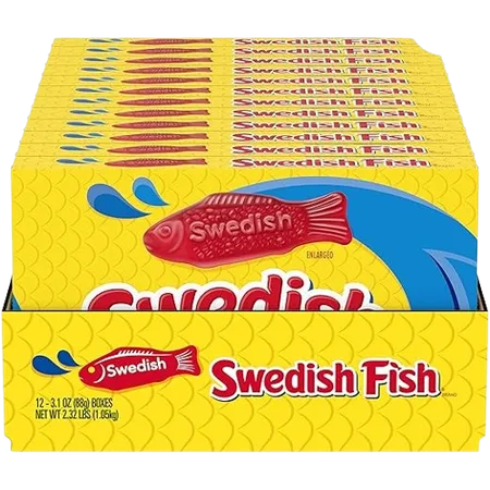 Swedish Fish 12 x 3.1 oz Boxes