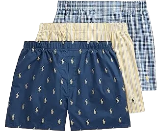 Mens Classic Fit Woven Boxers 3 Pack