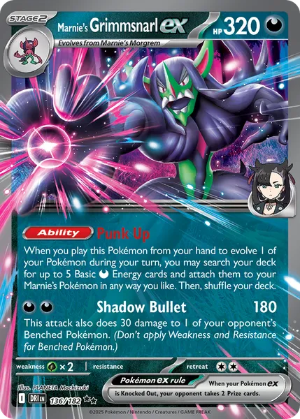 Marnie's Grimmsnarl ex 136/182 [Holo]