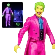DC Retro The Joker Batman: Classic TV Series Black Light Gold Label 6-Inch Action Figure - Entertainment Earth Exclusive
