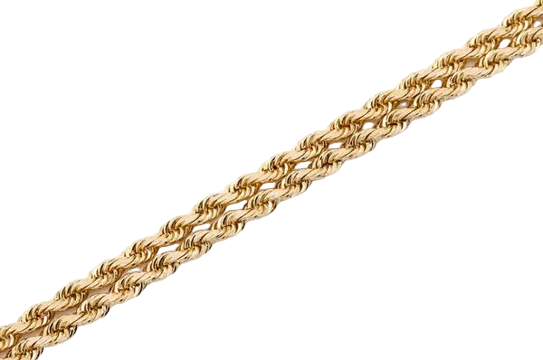 2MM Rope Bracelet 14k Solid Gold
