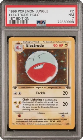PSA 7 Electrode-Holo Jungle 1st Edition (English)