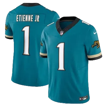 Men's Jacksonville Jaguars Travis Etienne Nike Teal Prowler Throwback Vapor F.U.S.E. Limited Jersey