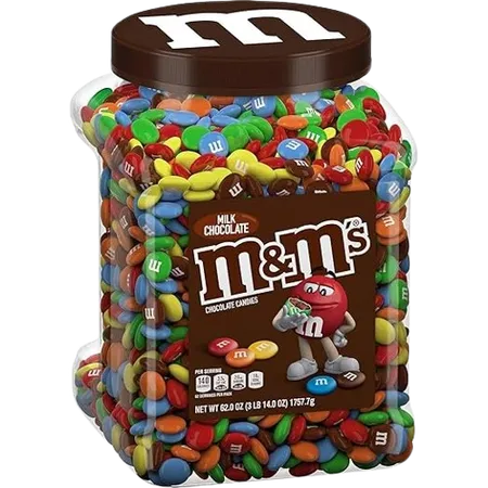 M&M's Milk Chocolate Candies 3Lb 14oz Jar Limited