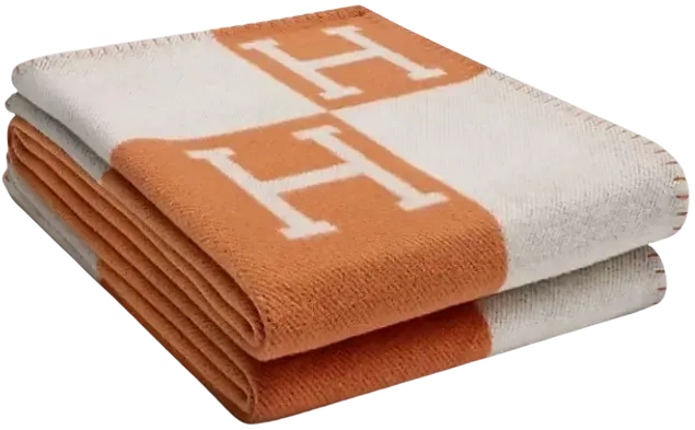 Avalon Throw Blanket Écru / Potiron