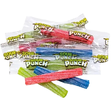 American Licorice Sour Punch Twists - Sour Candy Bulk - Sour Punch Twist - 1 LB Bag - Sour Punch Twists Bulk Candy - 4 Flavors - Blue Raspberry, Cherry, Strawberry, Apple