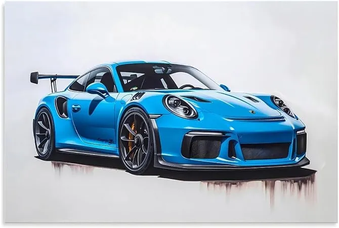 Car Poster 911 GT3RS Posters Racing Car Wall Art