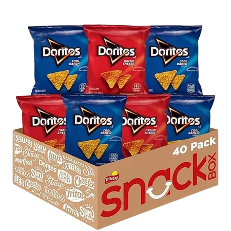 Doritos Flavored Tortilla Chips Variety Pack of 40