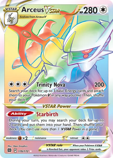 Arceus VSTAR 176/172 [Holo Rainbow]