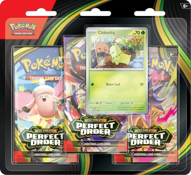 3 Pack Blister: Chikorita (Perfect Order)