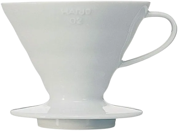 Hario V60 Ceramic Coffee Dripper, Size 02, White
