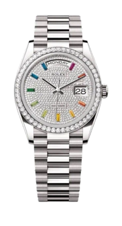 Day-Date 36mm 18kt White Gold Diamond-Paved President