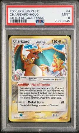 PSA 9 CHARIZARD-HOLO CRYSTAL GUARDIANS