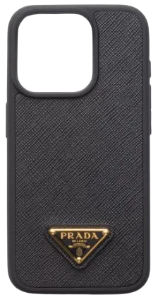Saffiano leather cover for iPhone 15 Pro