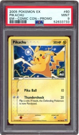 PSA 9 PIKACHU EM - COMIC CON - PROMO