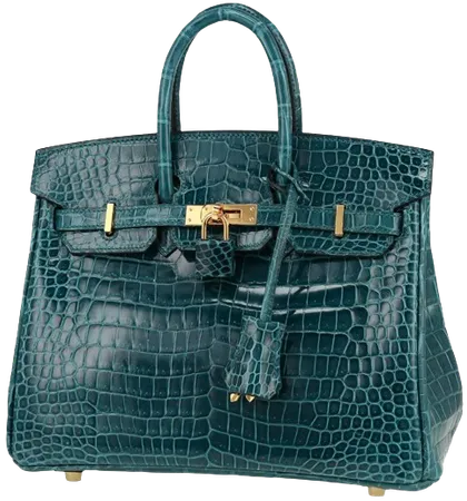 Hermès Birkin 25 cm handbag in green porosus crocodile