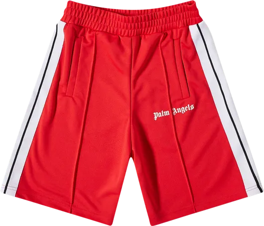 Palm Angels Classic Track Shorts 'Red/White'