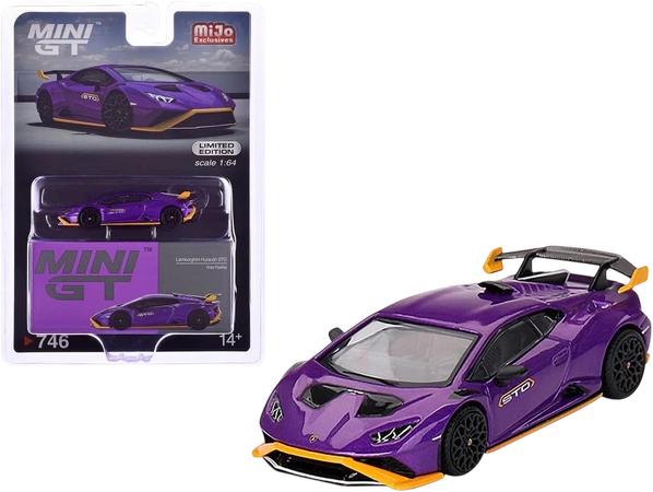 1/64 Mini GT Lambo STO (Viola Pasifae Purple) Limited Edition Diecast Car Model - MGT00746
