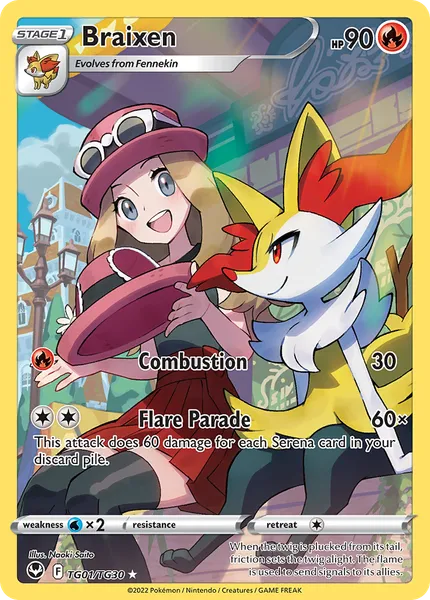 Braixen TG01/TG30 [Holo Trainer Gallery]