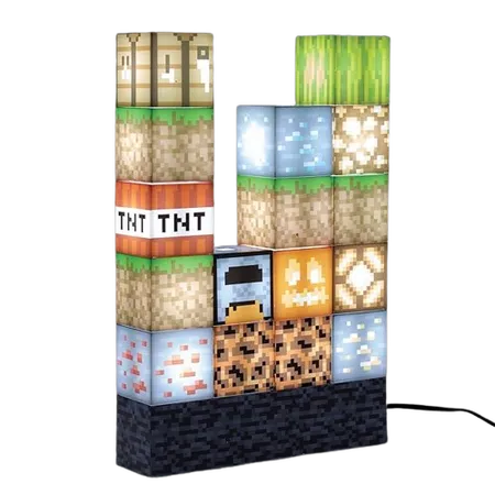Block Building Lamp 16 Customizable Light Up Blocks