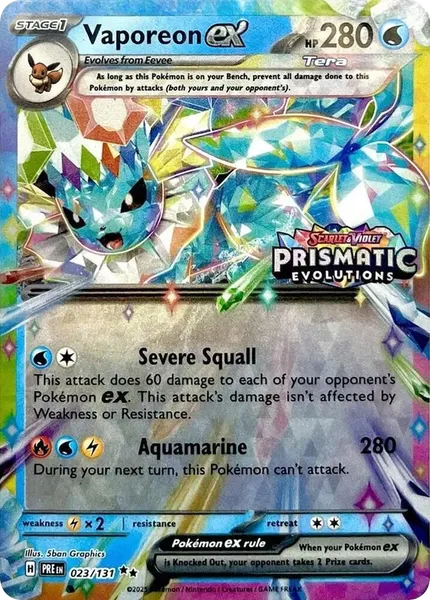 Vaporeon ex [Stamped] 23