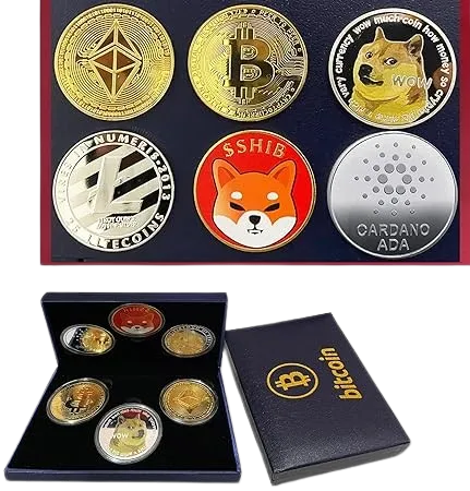 Blockchain Crypto Coin Set