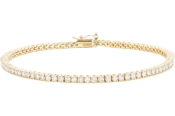 2pt Prong Set Diamond Tennis Bracelet 14k Solid Gold 1.50ctw