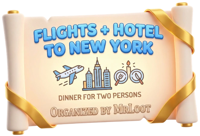20k Trip To New York (Flights + Hotel + Dinner)