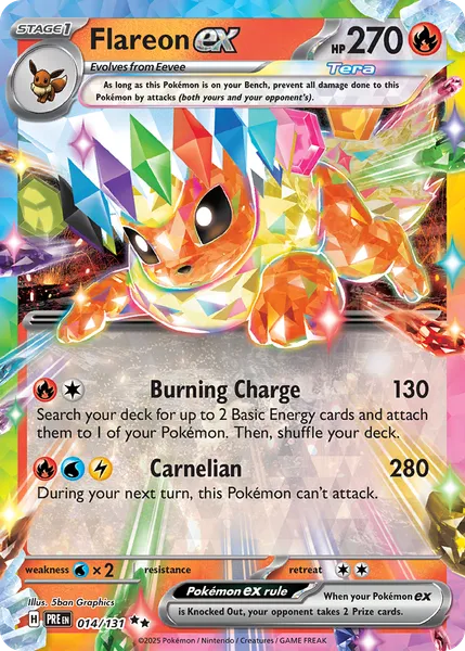 Flareon ex 014/131 [Play Pokémon Stamp Holo]
