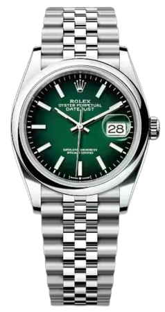 Datejust 36mm Steel Green Ombré Dial Jubilee