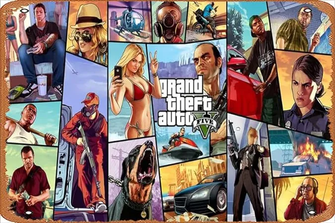 GTA 5 Game Poster 2 8 x 12 Inches