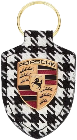Porsche Pepita Black and White Key Chain