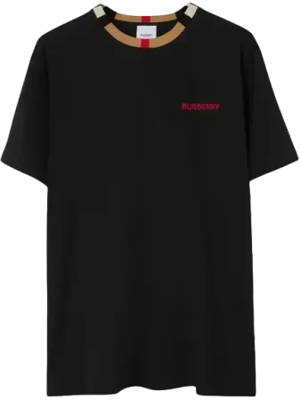 Icon Stripe Trim Cotton T-shirt