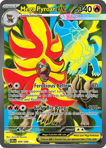 Mega Pyroar ex 099/086 [Holo Ultra]