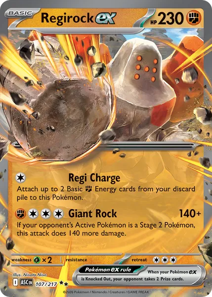 Regirock ex 107/217 [Holo]