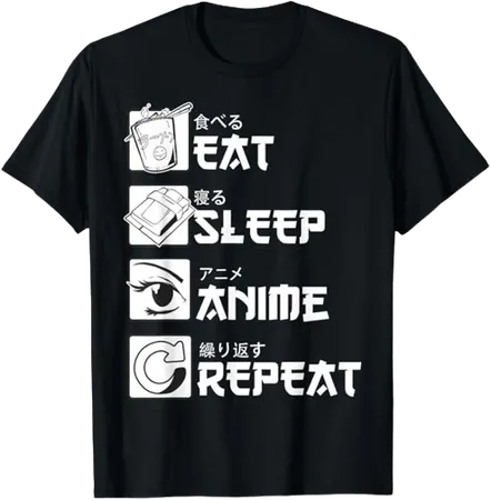 Eat Sleep Anime Repeat T-Shirt