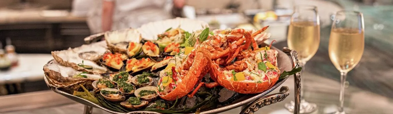 Champagne & Shellfish Platter At The River Restaurant London