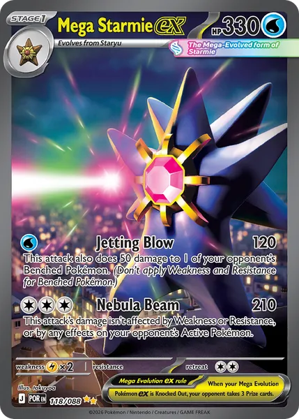 Mega Starmie ex 118/088 [Holo SIR]