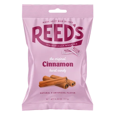 Reed’s Individually Wrapped Cinnamon Candy | Traditional Cinnamon Hard Candy | Reed’s Classic Spiced Hard Cinnamon Candy Brought To You By Iconic Candy | 6.25oz Bag (1)