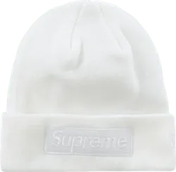 New Era Box Logo Beanie (FW23) White