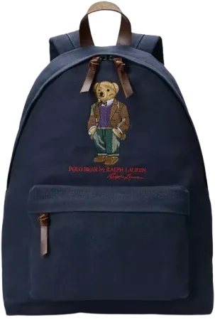 Men's Polo Bear Canvas Backpack
