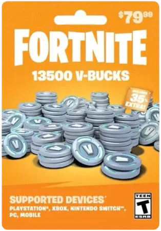 Fortnite 13500 V-Bucks Digital Code