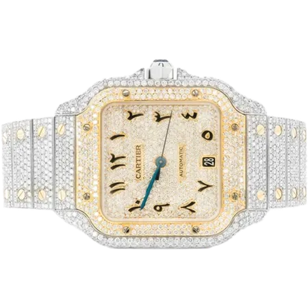 Santos De Cartier 40MM 18k Yellow Gold & Steel 21.50ctw