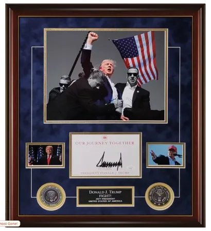 Donald Trump Autograph President Photo Collage 23×27 JSA Authentication