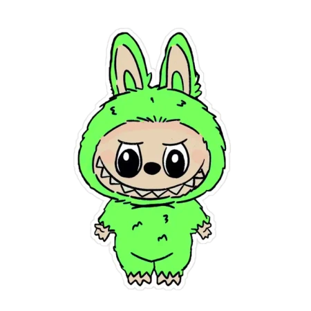 Labubu Sticker Green