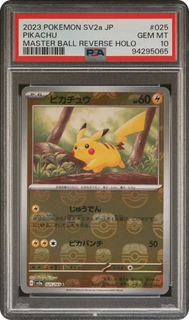 PSA 10 Pikachu Master Ball Reverse Holo Pokemon 151 (Japanese)
