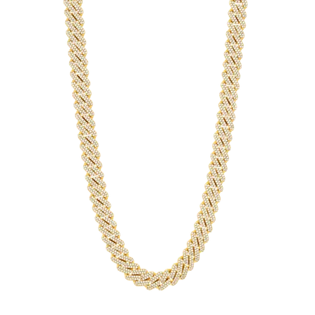 12mm Iced Diamond Cut Miami Cuban Link Chain