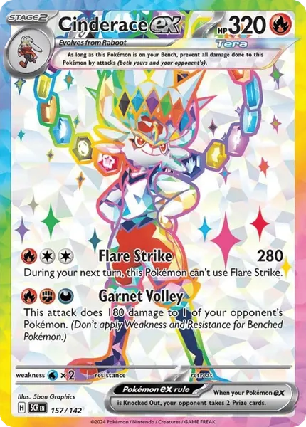 Cinderace ex 157/142 [Holo Ultra]