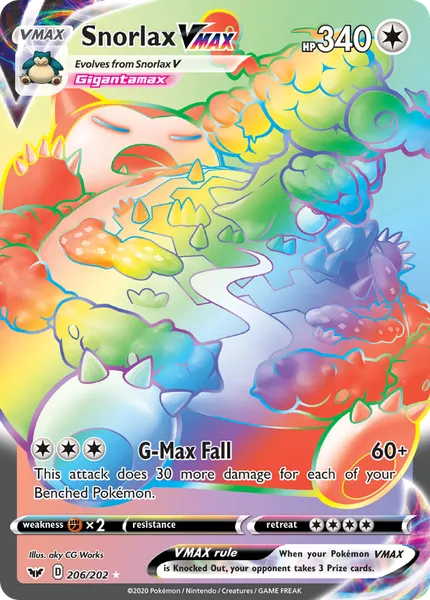 Snorlax VMAX 206/202 [Holo Rainbow]